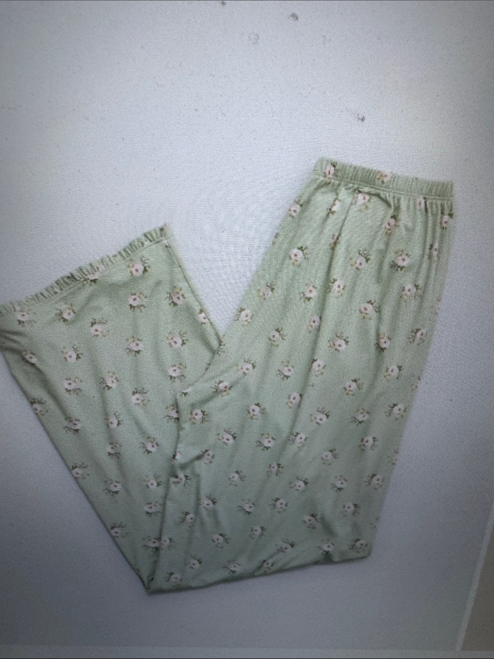 aerie Light Green Floral Pajama Pants